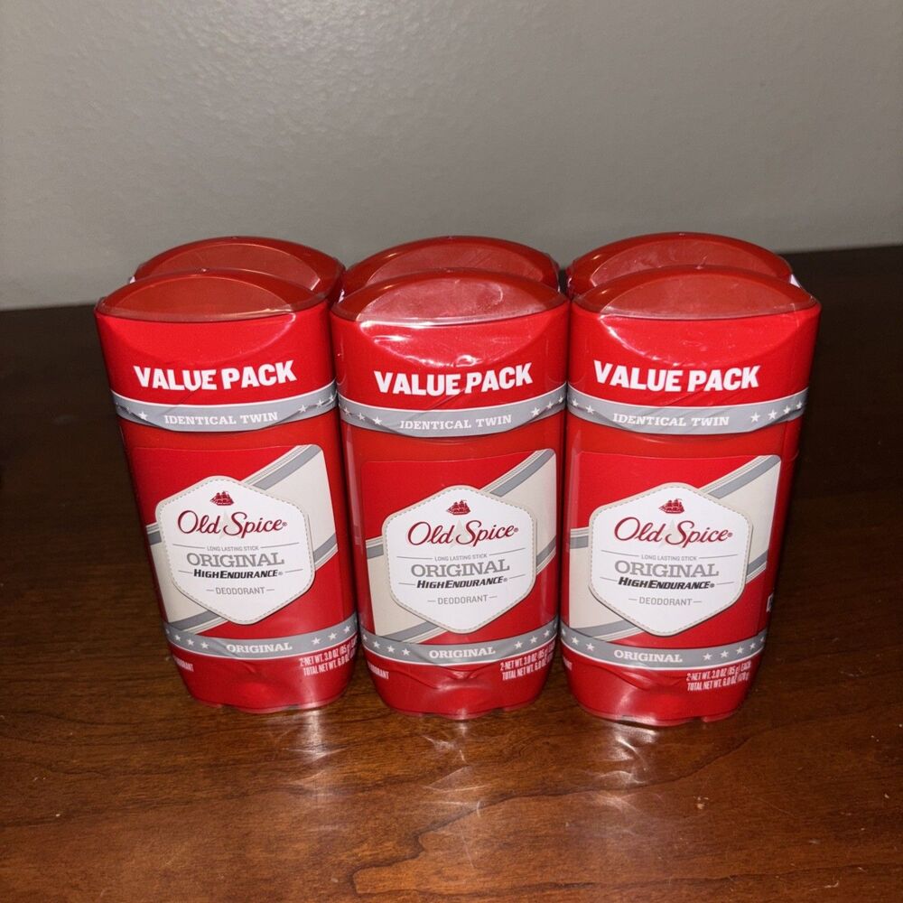 4x Old Spice High Endurance Deodorant, Aluminum Free, Original Scent 85g 3.0 oz